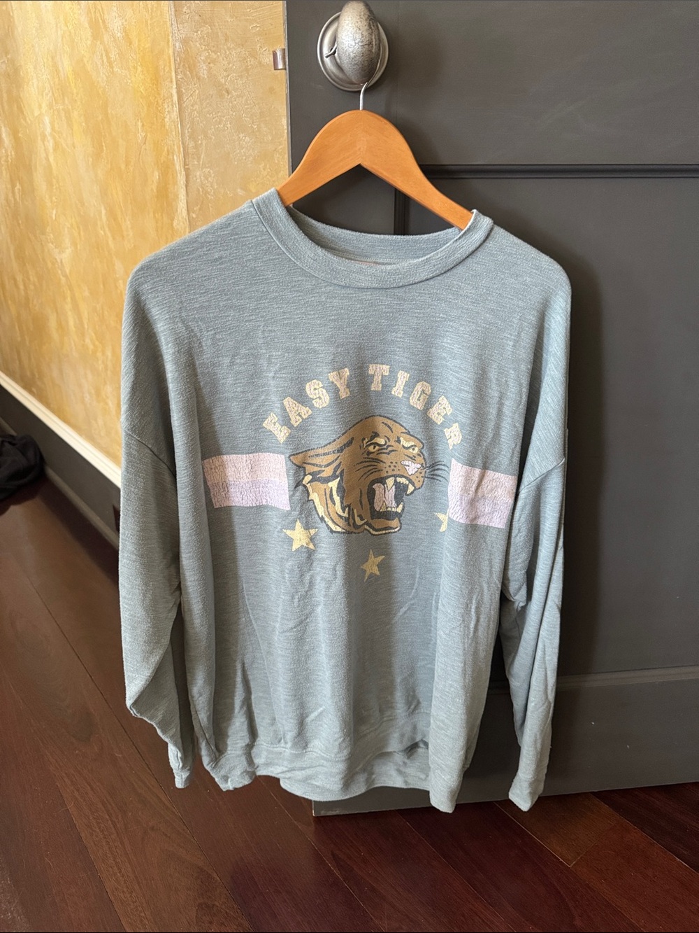 Show Me Your MuMu Easy Tiger Sweatshirt in Light Teal
